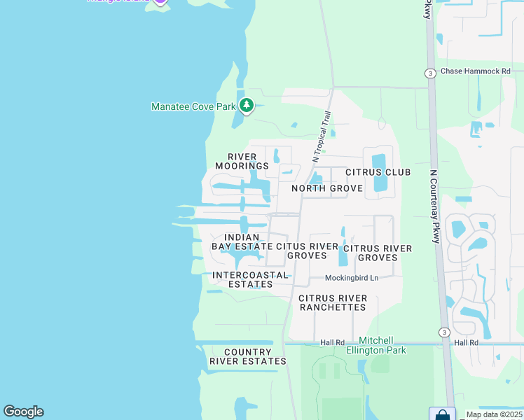 map of restaurants, bars, coffee shops, grocery stores, and more near 460 Indian Bay Boulevard in Merritt Island