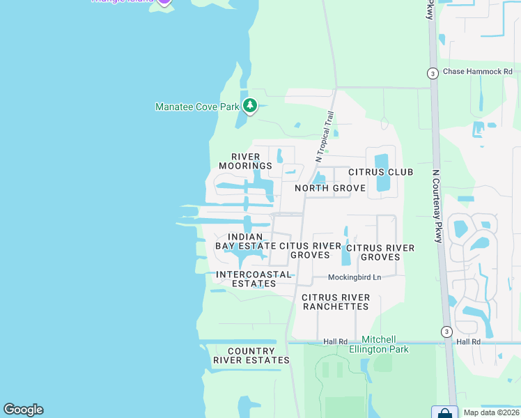 map of restaurants, bars, coffee shops, grocery stores, and more near 460 Indian Bay Boulevard in Merritt Island