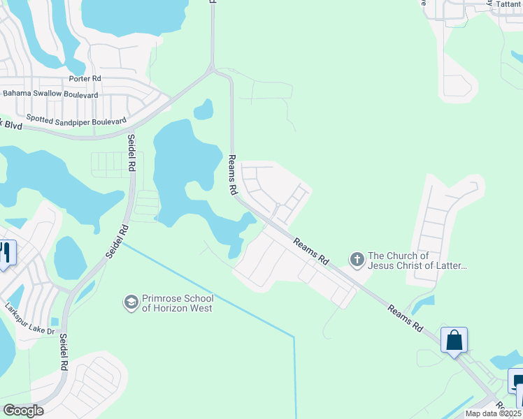 map of restaurants, bars, coffee shops, grocery stores, and more near 8187 Enchantment Drive in Windermere