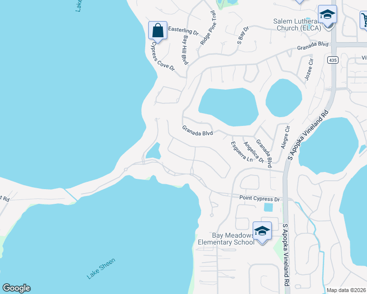 map of restaurants, bars, coffee shops, grocery stores, and more near 9159 Great Heron Circle in Orlando