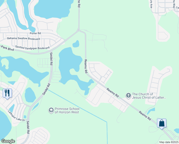 map of restaurants, bars, coffee shops, grocery stores, and more near 14324 Desert Haven Street in Windermere