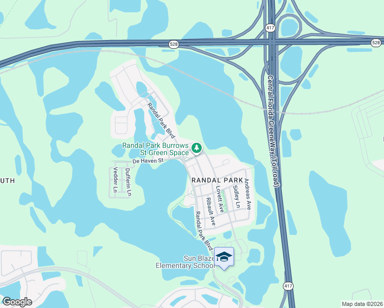 map of restaurants, bars, coffee shops, grocery stores, and more near 8402 Lovett Avenue in Orlando