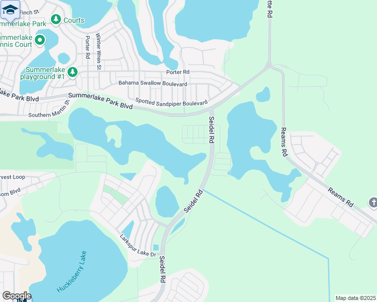 map of restaurants, bars, coffee shops, grocery stores, and more near 7759 Bowery Drive in Winter Garden