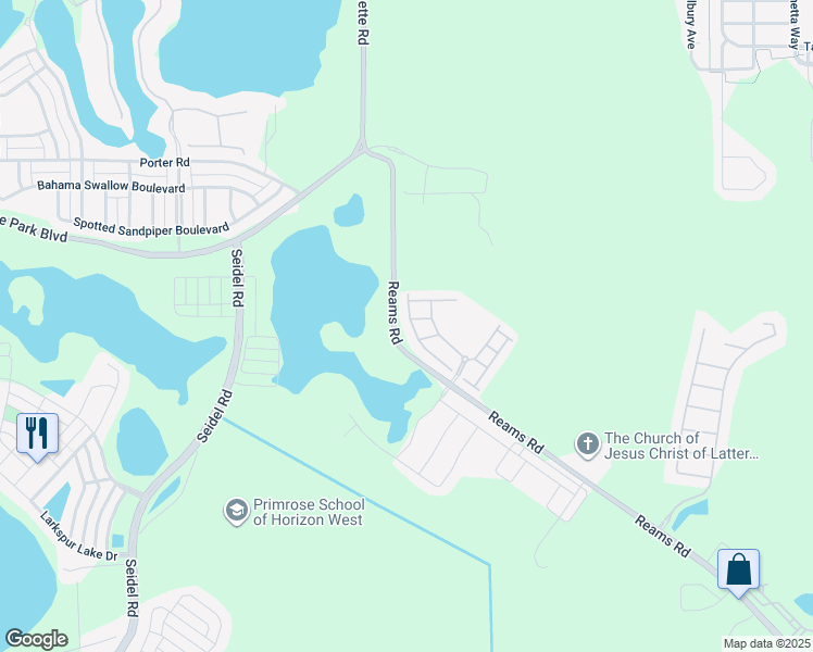 map of restaurants, bars, coffee shops, grocery stores, and more near 14324 Desert Haven Street in Windermere