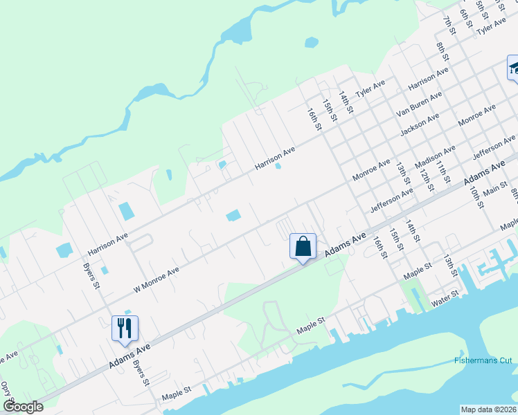 map of restaurants, bars, coffee shops, grocery stores, and more near 85 Wilburn Drive in Port O'Connor
