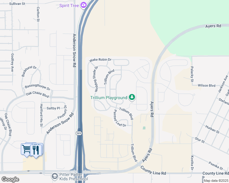 map of restaurants, bars, coffee shops, grocery stores, and more near 855 Sea Holly Drive in Brooksville