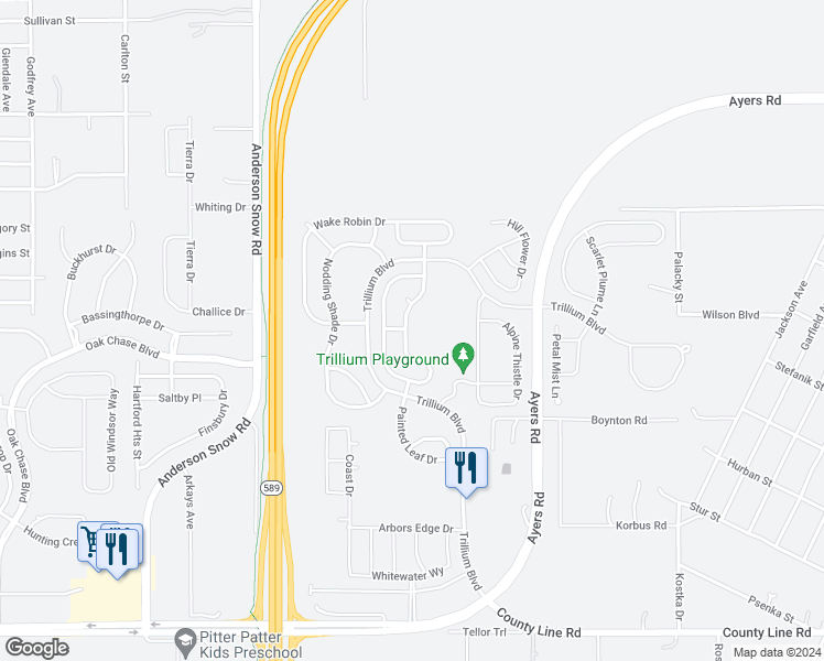 map of restaurants, bars, coffee shops, grocery stores, and more near 872 Sea Holly Drive in Brooksville