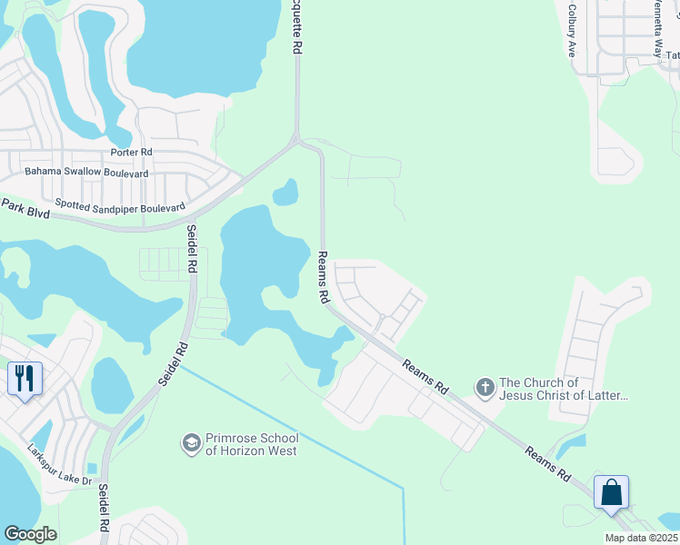 map of restaurants, bars, coffee shops, grocery stores, and more near 8230 Serenity Spring Drive in Windermere