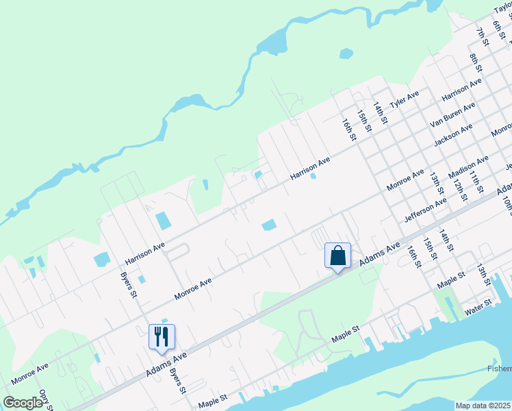 map of restaurants, bars, coffee shops, grocery stores, and more near 2043 Harrison Avenue in Port O'Connor