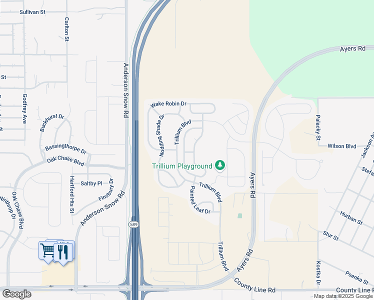 map of restaurants, bars, coffee shops, grocery stores, and more near 499 Sea Holly Drive in Brooksville