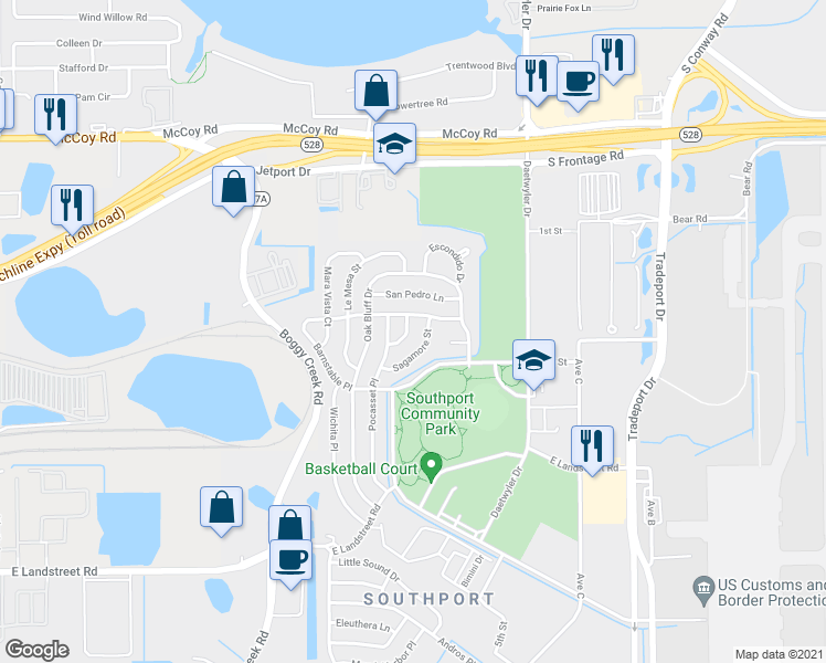 map of restaurants, bars, coffee shops, grocery stores, and more near 3145 Provincetown Pl in Orlando