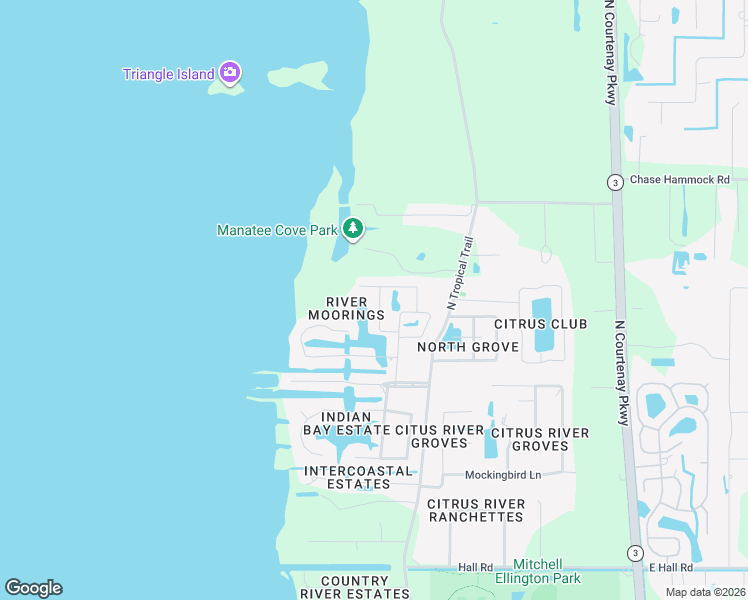 map of restaurants, bars, coffee shops, grocery stores, and more near 4795 Navaho Trail in Merritt Island