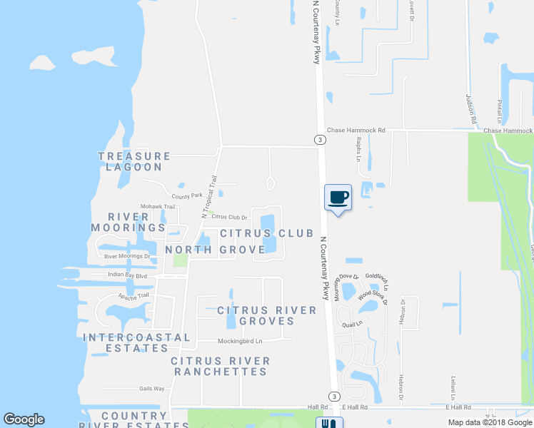 map of restaurants, bars, coffee shops, grocery stores, and more near 211 Lake Shore Drive in Merritt Island