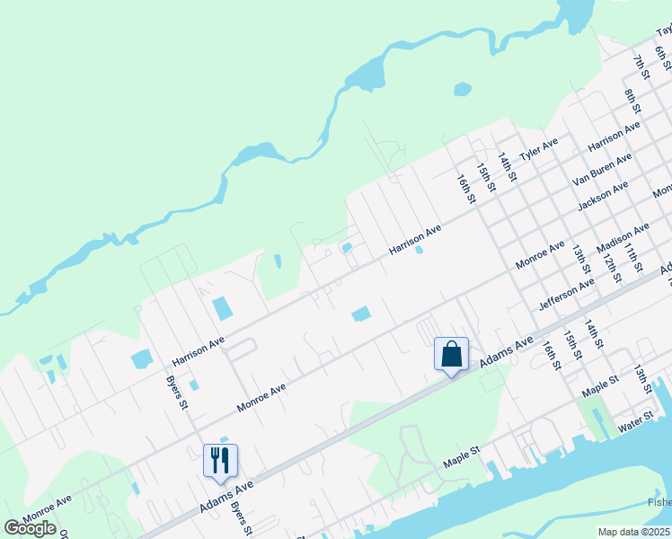 map of restaurants, bars, coffee shops, grocery stores, and more near 2043 Harrison Avenue in Port O'Connor