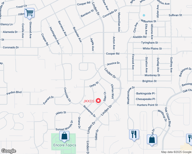 map of restaurants, bars, coffee shops, grocery stores, and more near 13165 Jessica Drive in Spring Hill
