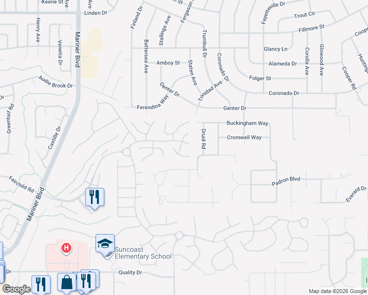 map of restaurants, bars, coffee shops, grocery stores, and more near 494 Fort Mill Lane in Spring Hill