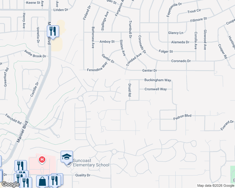 map of restaurants, bars, coffee shops, grocery stores, and more near 494 Fort Mill Lane in Spring Hill