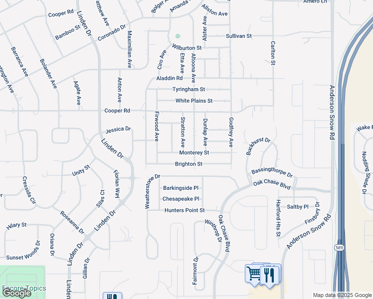 map of restaurants, bars, coffee shops, grocery stores, and more near 1002 Stratton Avenue in Spring Hill