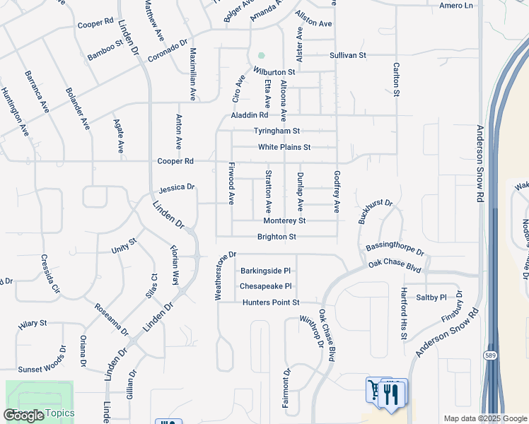 map of restaurants, bars, coffee shops, grocery stores, and more near 1002 Stratton Avenue in Spring Hill