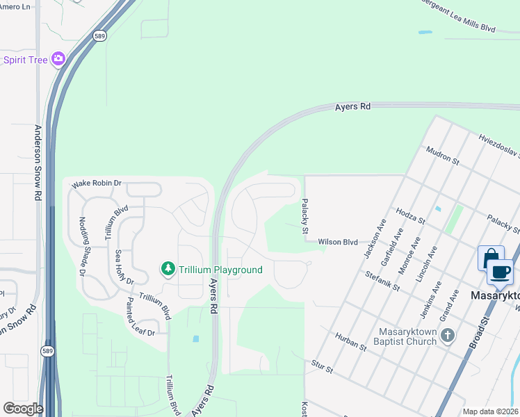 map of restaurants, bars, coffee shops, grocery stores, and more near 996 Scarlet Plume Lane in Brooksville