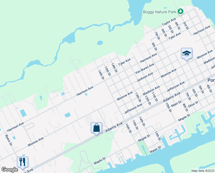 map of restaurants, bars, coffee shops, grocery stores, and more near 418 16th Street in Port Lavaca