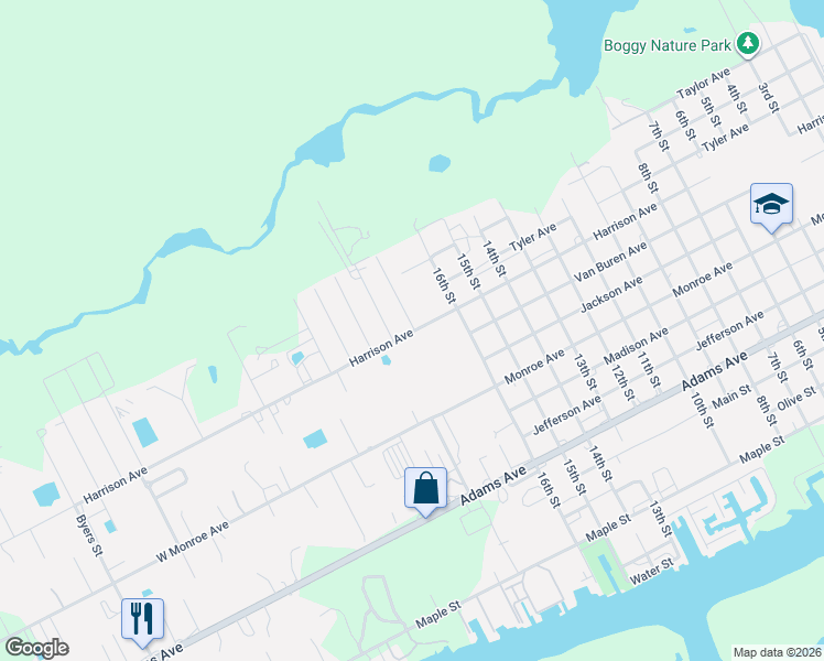 map of restaurants, bars, coffee shops, grocery stores, and more near 36 Cassie Street in Port O'Connor