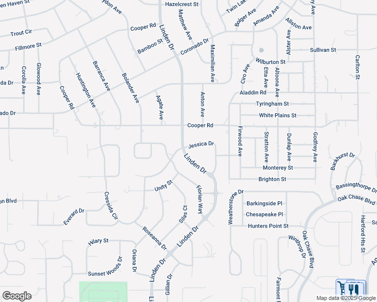 map of restaurants, bars, coffee shops, grocery stores, and more near 13197 Jessica Drive in Spring Hill