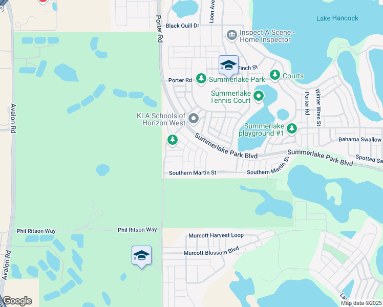 map of restaurants, bars, coffee shops, grocery stores, and more near 8180 Gray Kingbird Dr in Winter Garden