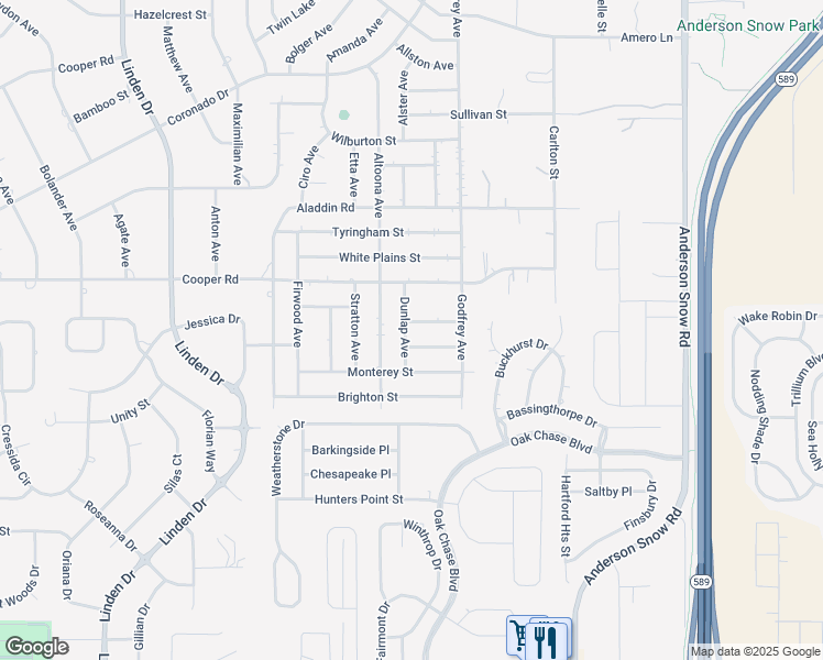 map of restaurants, bars, coffee shops, grocery stores, and more near 14016 Gregory Street in Spring Hill