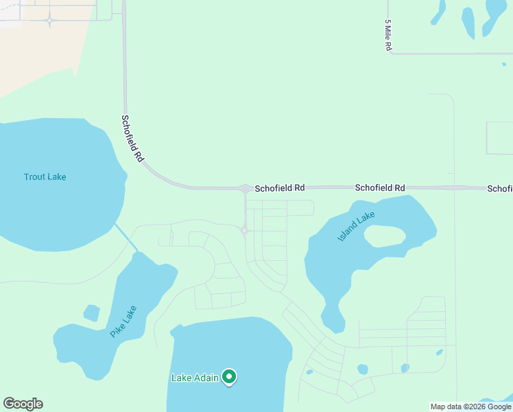map of restaurants, bars, coffee shops, grocery stores, and more near Schofield Road in Clermont