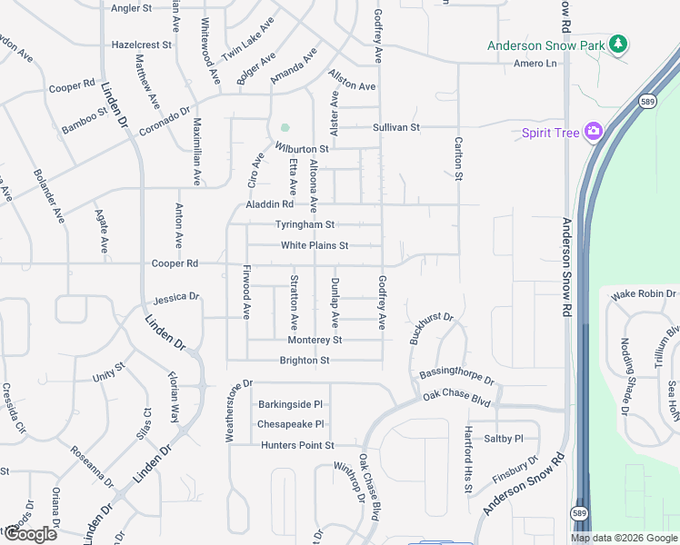 map of restaurants, bars, coffee shops, grocery stores, and more near 14027 Cooper Road in Spring Hill