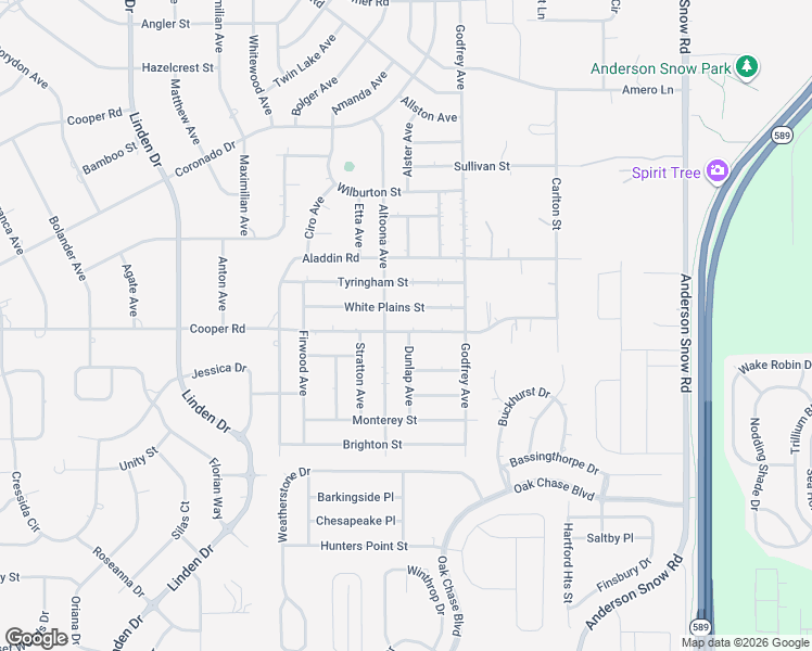 map of restaurants, bars, coffee shops, grocery stores, and more near 14027 Cooper Road in Spring Hill