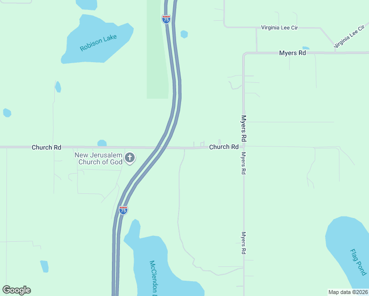 map of restaurants, bars, coffee shops, grocery stores, and more near 28156 Church Road in Brooksville