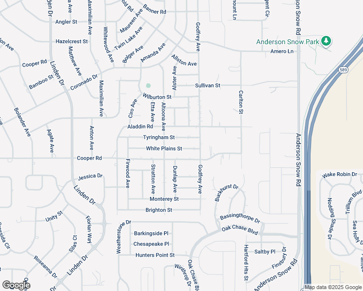 map of restaurants, bars, coffee shops, grocery stores, and more near 14034 Tyringham Street in Spring Hill