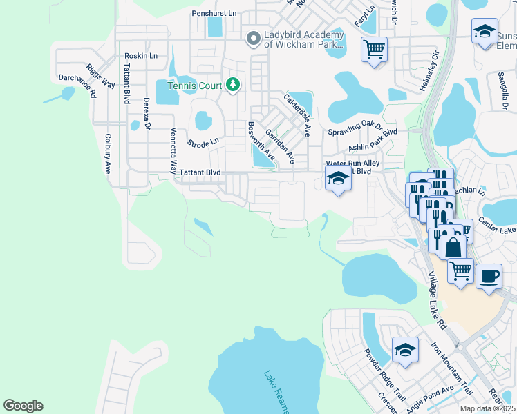 map of restaurants, bars, coffee shops, grocery stores, and more near 12694 Salomon Cove Drive in Windermere