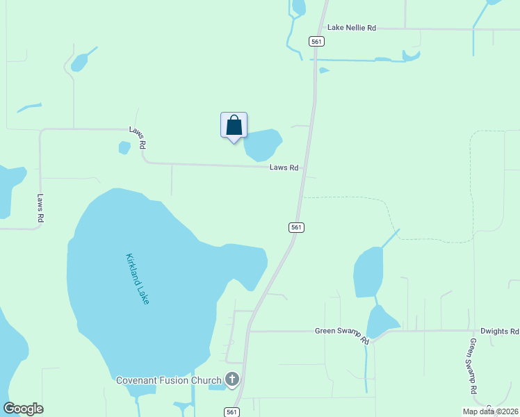 map of restaurants, bars, coffee shops, grocery stores, and more near 9400 Laws Road in Clermont
