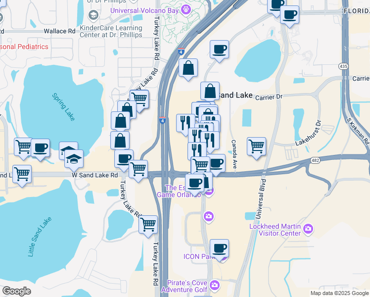 7650 International Drive Orlando Fl Walk Score Map Of Restaurants Bars Coffee S Grocery Ore Near 7650