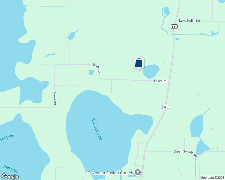 map of restaurants, bars, coffee shops, grocery stores, and more near 9112 Laws Road in Clermont