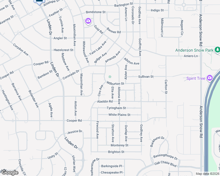 map of restaurants, bars, coffee shops, grocery stores, and more near 1256 Etta Avenue in Spring Hill