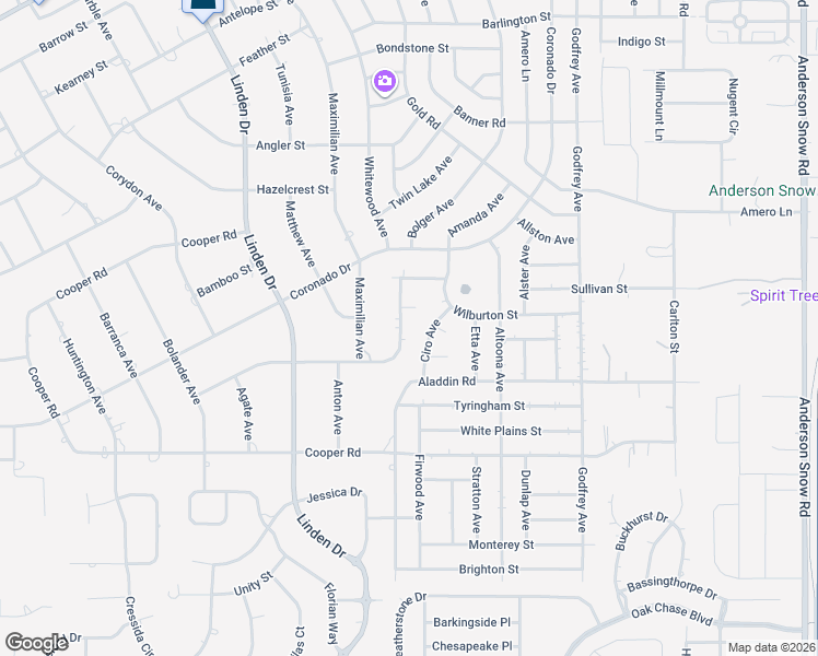 map of restaurants, bars, coffee shops, grocery stores, and more near 13368 Whitmarsh Street in Spring Hill