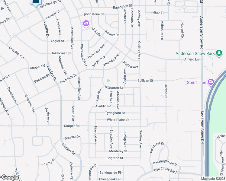 map of restaurants, bars, coffee shops, grocery stores, and more near 1256 Etta Avenue in Spring Hill