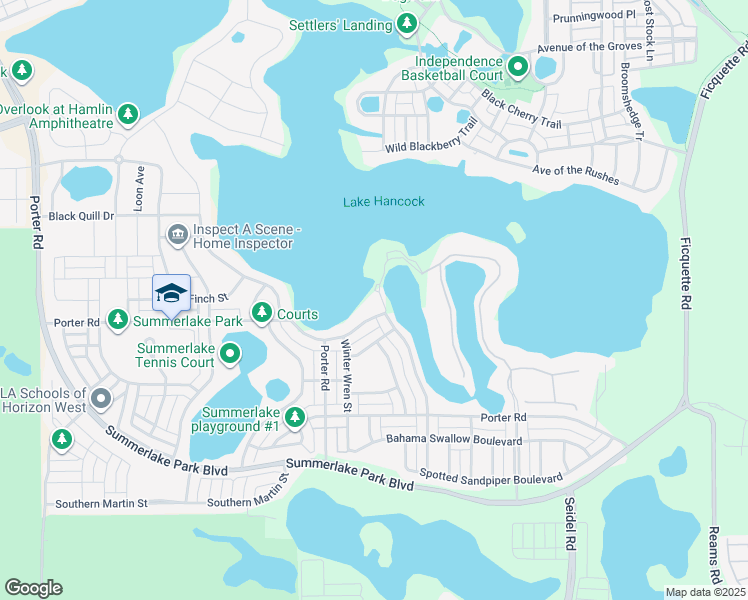 map of restaurants, bars, coffee shops, grocery stores, and more near 7769 Summerlake Pointe Boulevard in Winter Garden