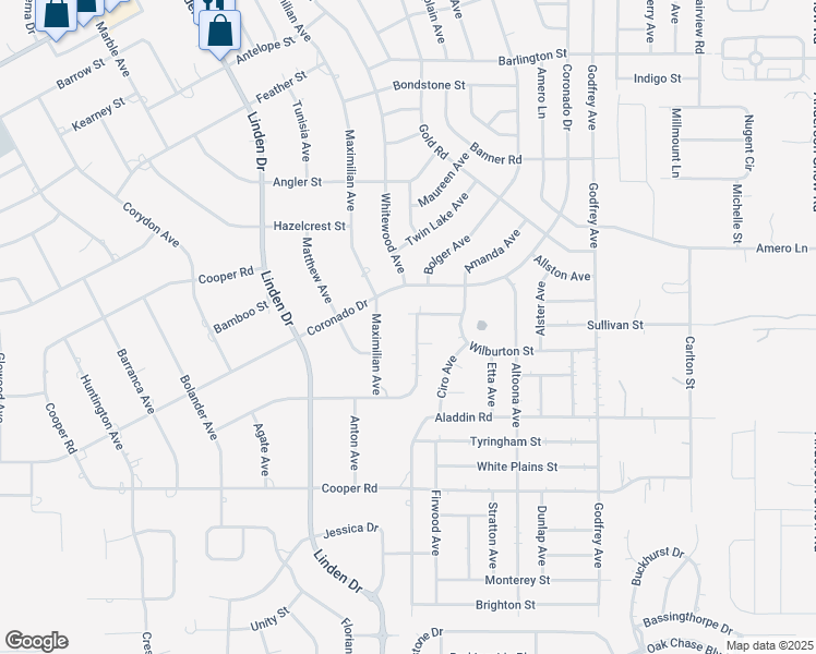 map of restaurants, bars, coffee shops, grocery stores, and more near 13416 Whitmarsh Street in Spring Hill