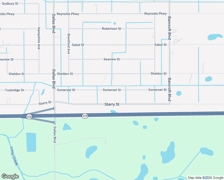 map of restaurants, bars, coffee shops, grocery stores, and more near 19446 Somerset Street in Orlando