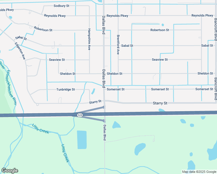 map of restaurants, bars, coffee shops, grocery stores, and more near 19095 Somerset Street in Orlando