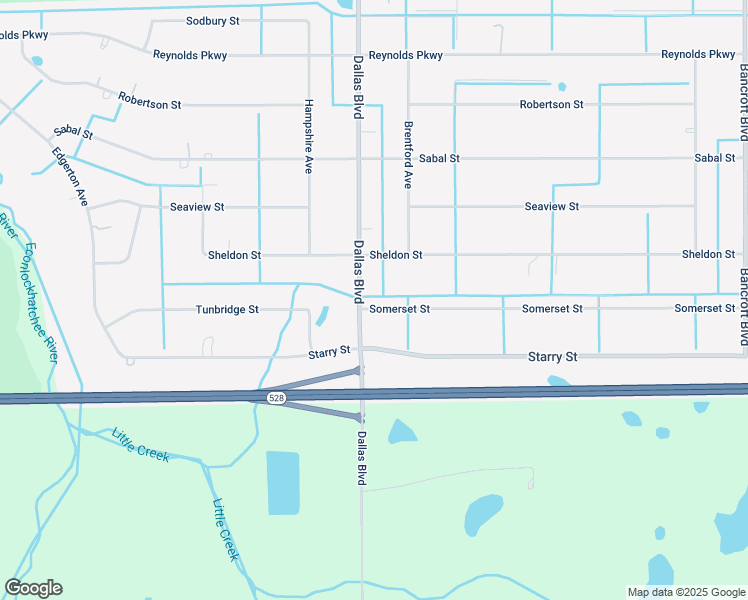 map of restaurants, bars, coffee shops, grocery stores, and more near 19095 Somerset Street in Orlando