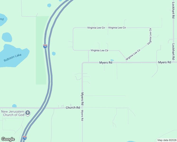 map of restaurants, bars, coffee shops, grocery stores, and more near 1330 Myers Road in Brooksville