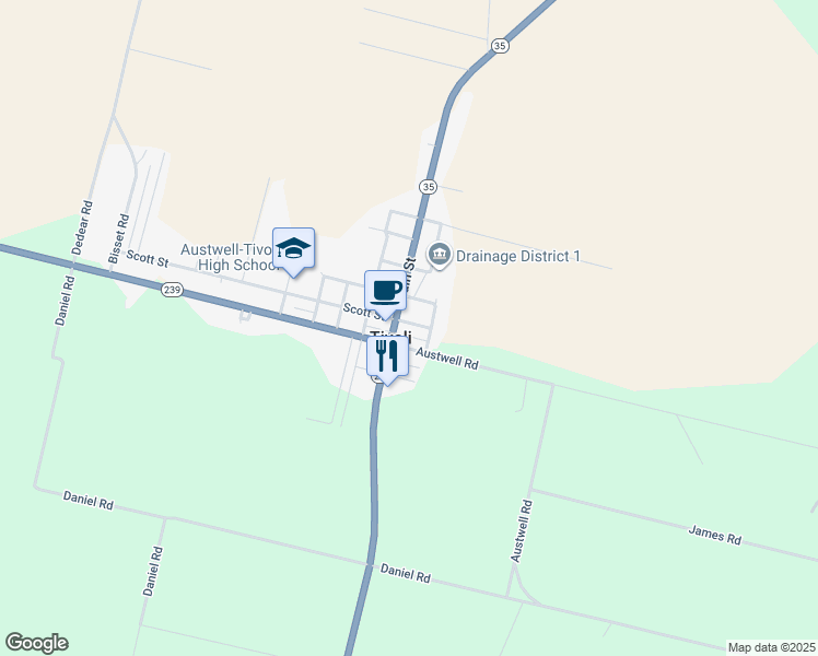 map of restaurants, bars, coffee shops, grocery stores, and more near in Tivoli