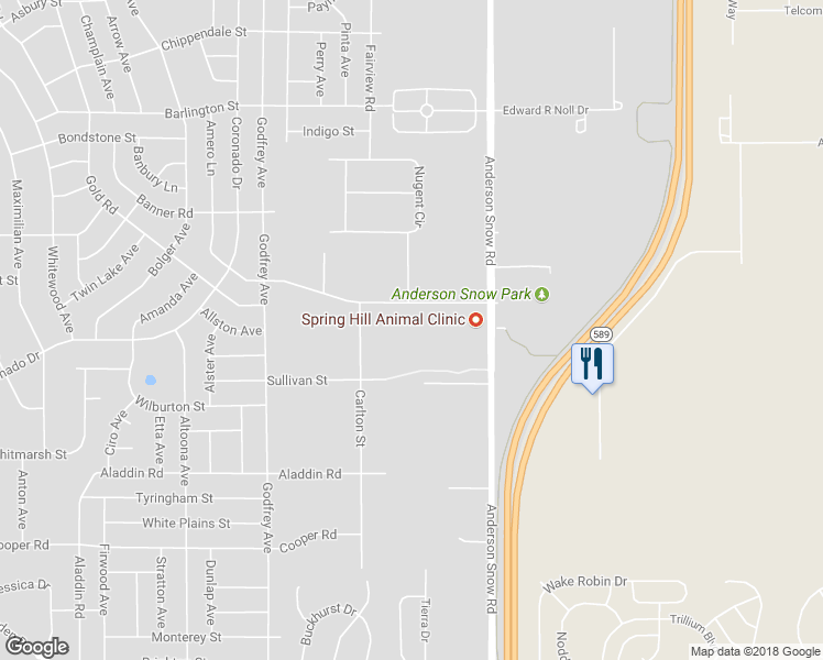 map of restaurants, bars, coffee shops, grocery stores, and more near 14310 Amero Lane in Spring Hill