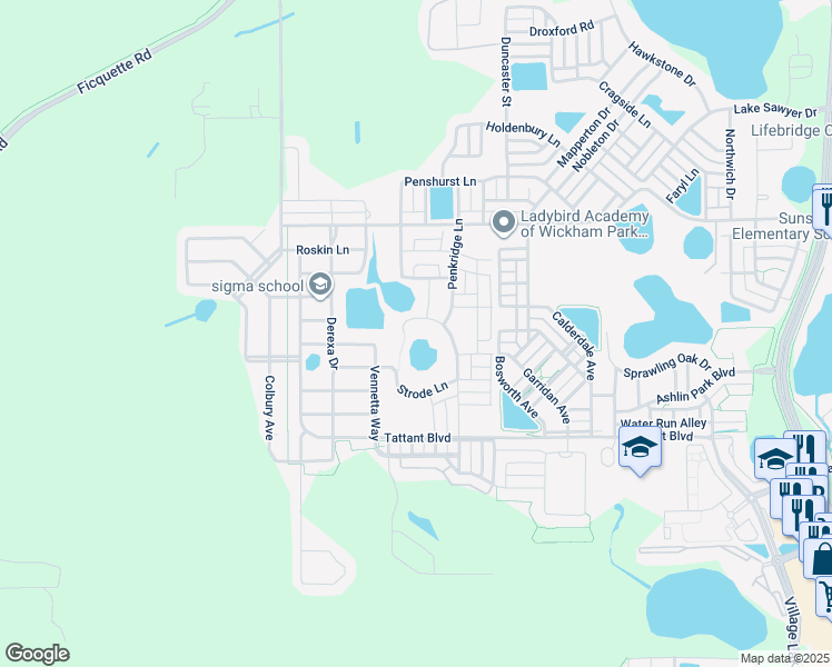 map of restaurants, bars, coffee shops, grocery stores, and more near 13108 Overstreet Road in Windermere